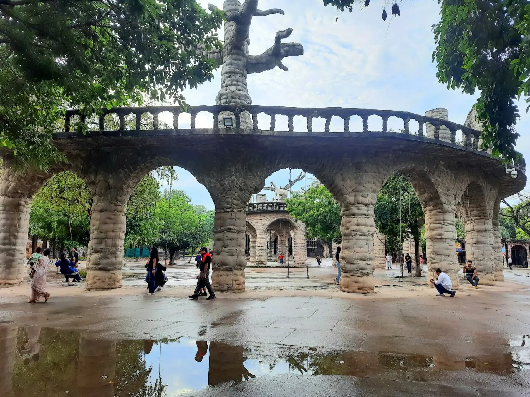 The stone arches of the Rock Garden, Chandigarh