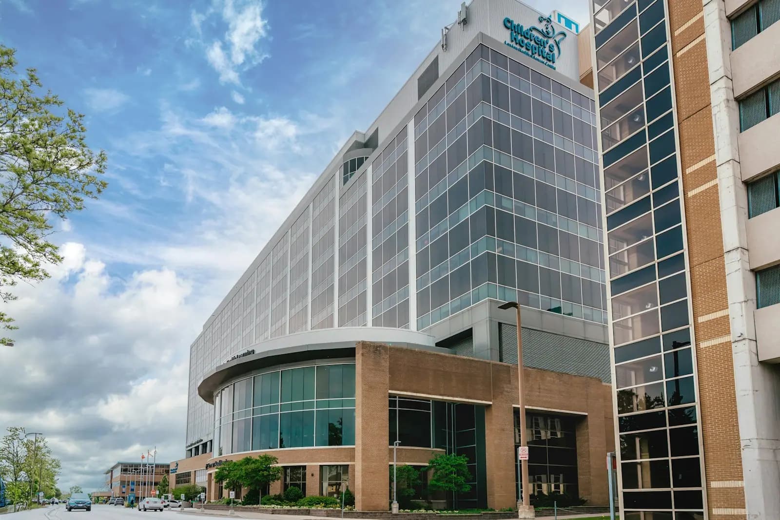 A modern glass office building